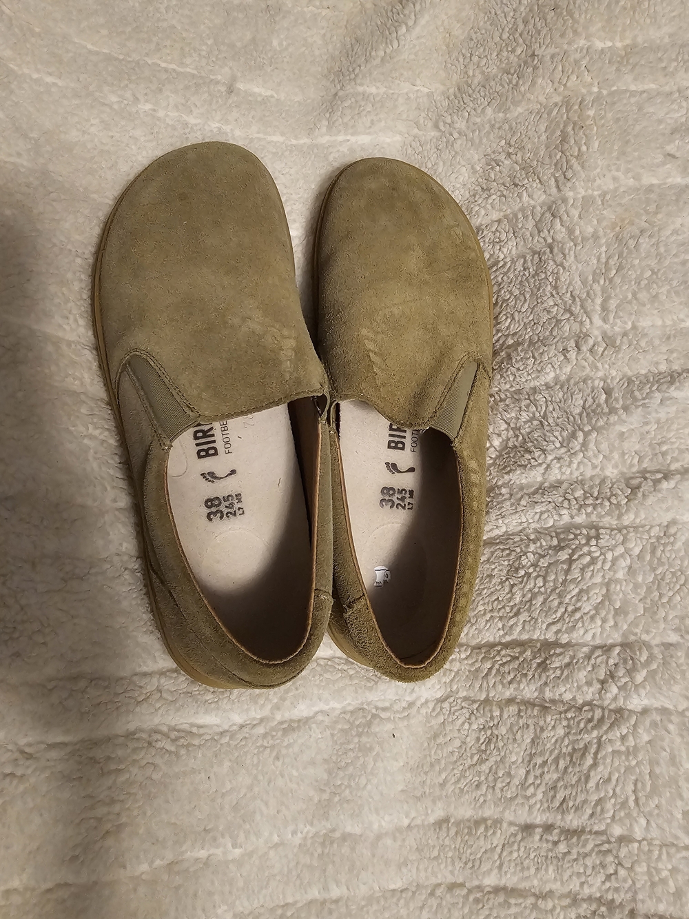 Womens slip-on suede shoes